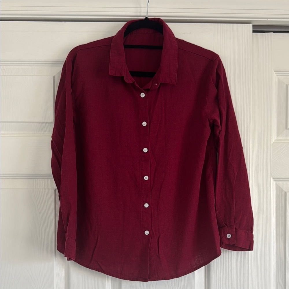 Red Button-Up Shirt